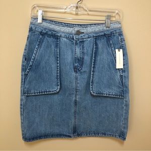 Anthropologie current air slim boyfriend denim jean skirt with pockets